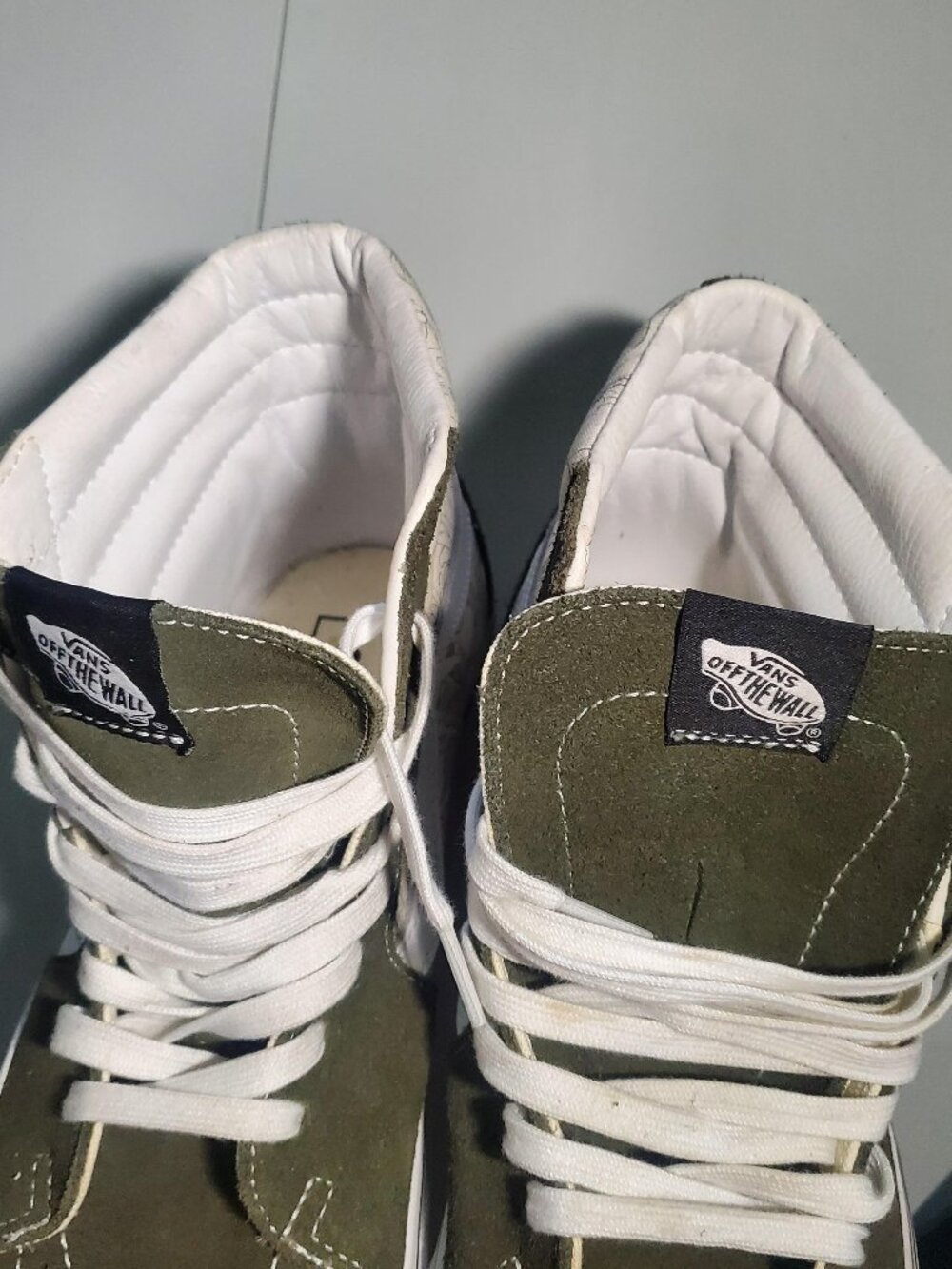 Vans Sk8-Hi Olive Suede/Floral Botanical Sz 9.5mens/11 womens - shipping incl - Picture 14 of 16
